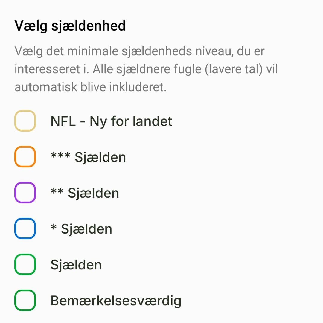 Bestem selv, hvilke fugle du vil se